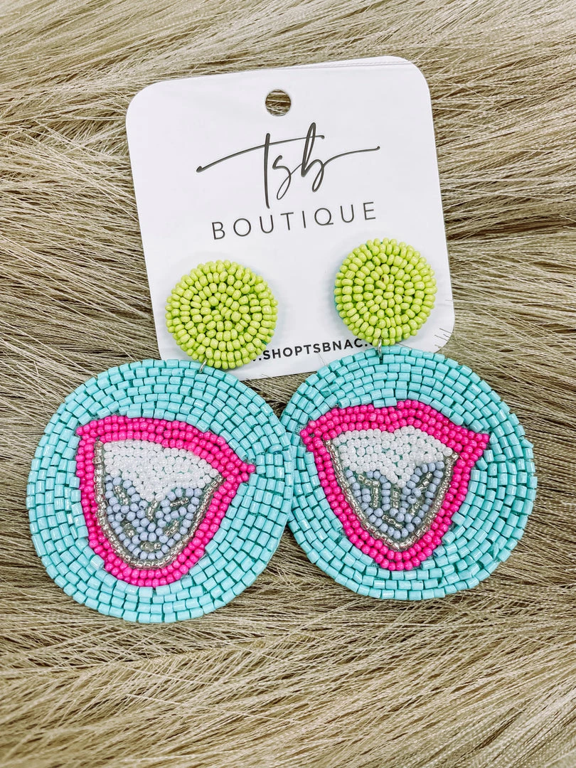 Texas Bling Summer Fun Tongue Beaded Earrings 1 Texas Bling Summer Fun Tongue Beaded Earrings
