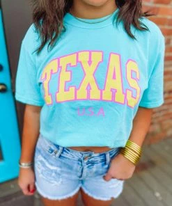 G Ink Texas Chalky Mint Graphic Tees