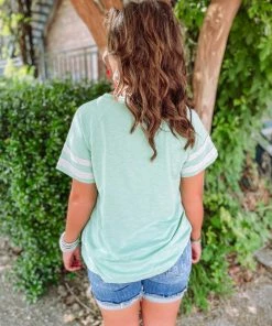 Cotton Bleu Adaline Low Striped Oversized Top