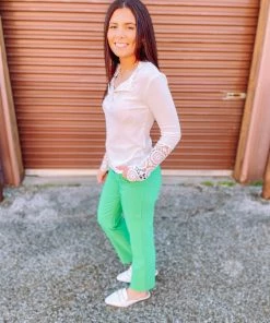 Trend Shop Samantha Lace Patchwork Top Tops