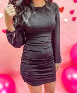 Main Strip Callie Round Neck Solid Knit Dress