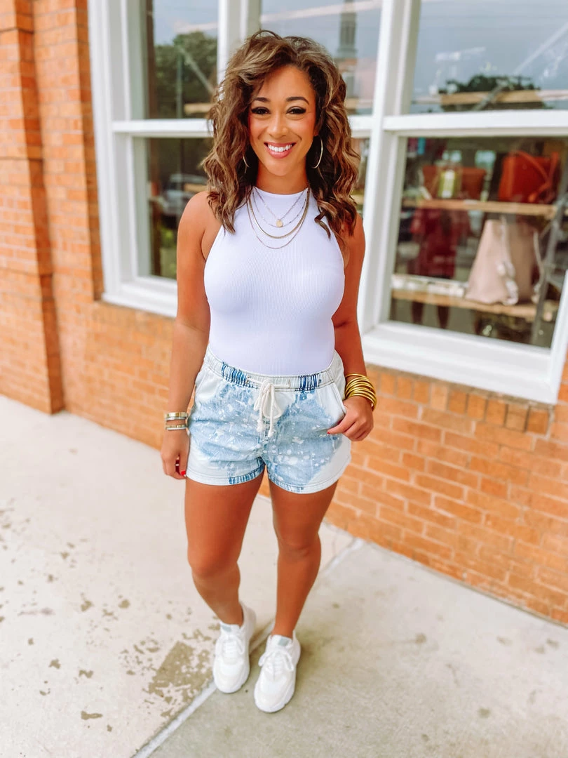 Texas Bling April Ribbed Muscle Tank Bodysuit- White Neon Fit Check 6 Texas Bling April Ribbed Muscle Tank Bodysuit- White Neon Fit Check