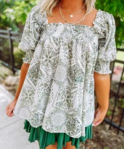 Davi & Dani Kali Square Neck Smocked Top Tops 16 Davi & Dani Kali Square Neck Smocked Top Tops