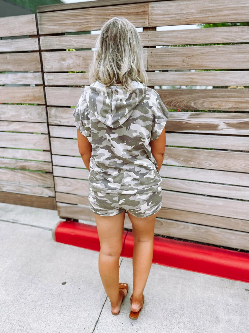 Entro Erin Camo Hoodie & Shorts Set- Mocha 5 Entro Erin Camo Hoodie & Shorts Set- Mocha