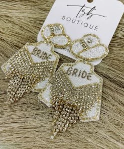 Texas Bling Ally Bride Fringe Jacket Earrings