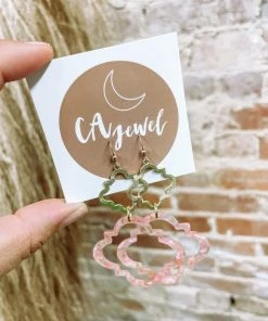 Texas Bling Jewelry Lovie Earrings- Blush