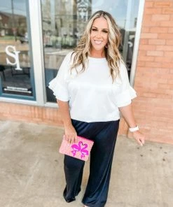 Lette (ee:some) Sophie Smocked Waist Pants- Black