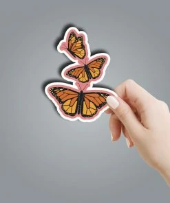 Texas Bling Stickers Triple Butterfly Sticker